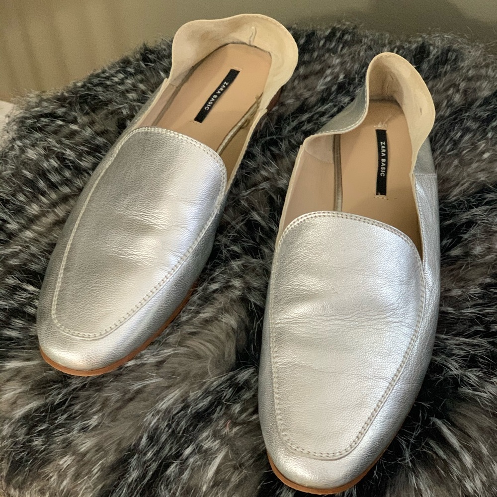 Zara Basic Collection Leather Loafers